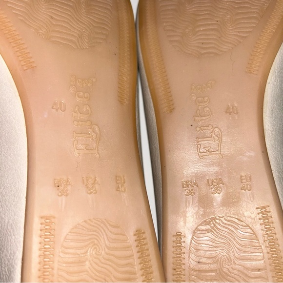 Goby Beige Pink Floral Faux Leather Slip On Ballerina Ballet Flats - Picture 12 of 12